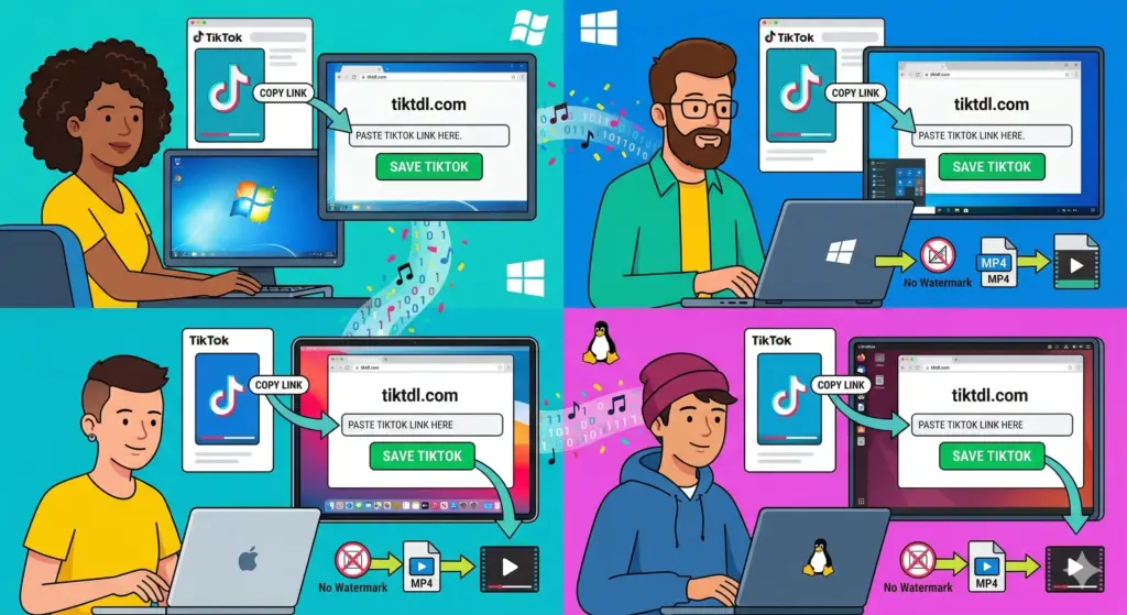 TikTok Video Downloader Without Watermark for PC, Windows & Mac